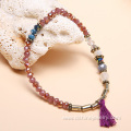Women Jewelry Beaded Tassel Stretch Bracelet DIY Bead Bangle